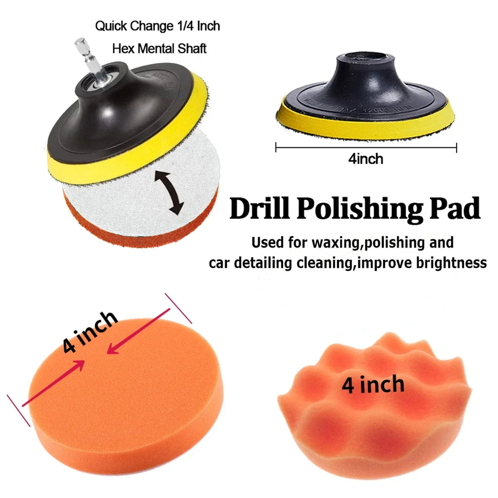 All-In-One Interior Power Detailing Kit: Drill Brush & Car Cleaning Set
