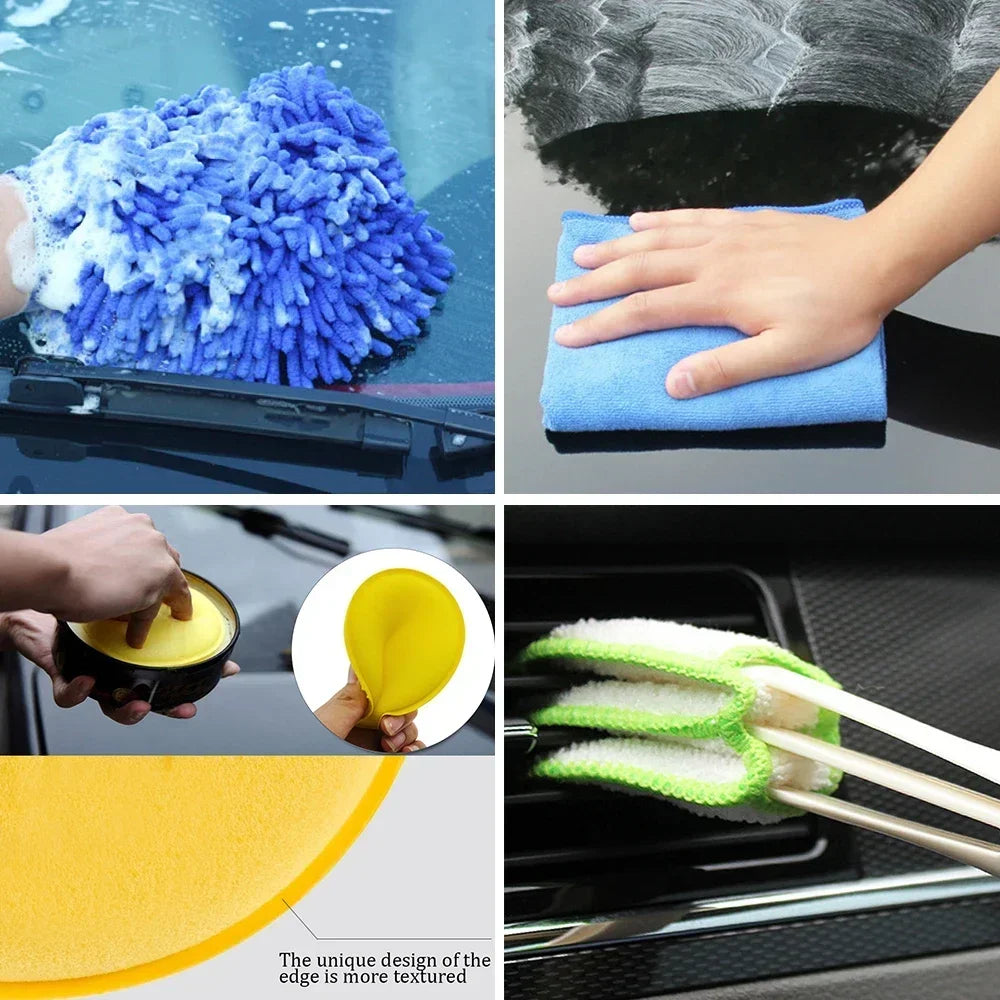 All-In-One Interior Power Detailing Kit: Drill Brush & Car Cleaning Set