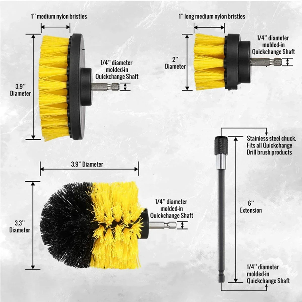 All-In-One Interior Power Detailing Kit: Drill Brush & Car Cleaning Set
